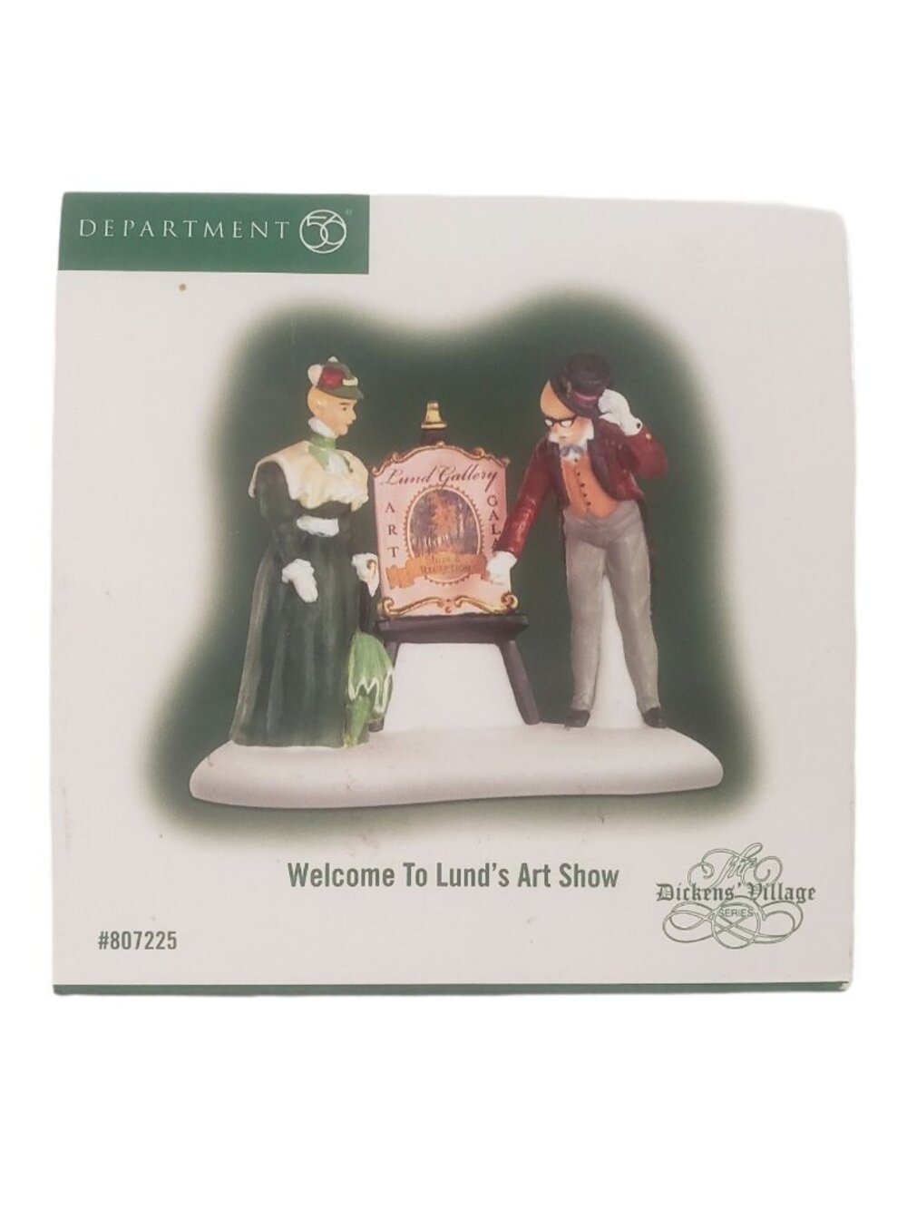 Department 56 Dickens Village Welcome To Lunds Art Show Figurine IOB 807225
